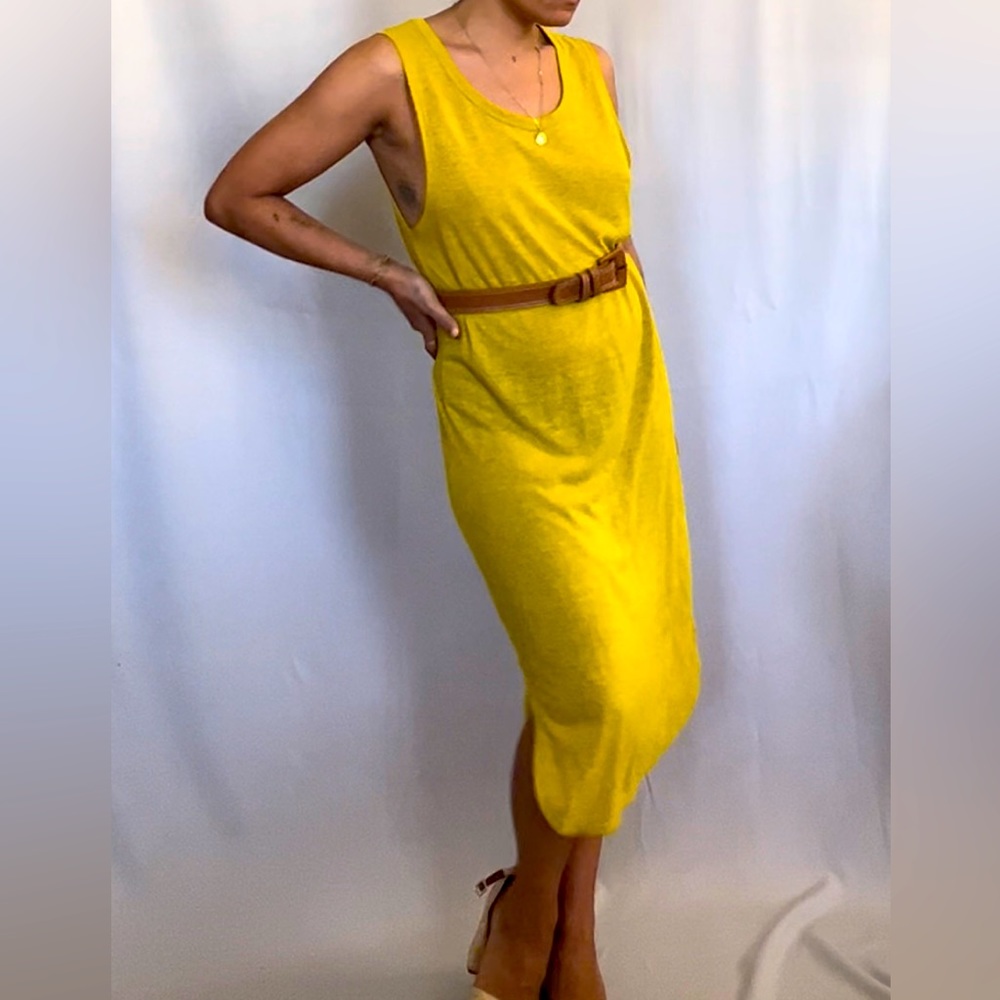 AERIE shift silhouette sleeveless linen dress - perfect for layering!